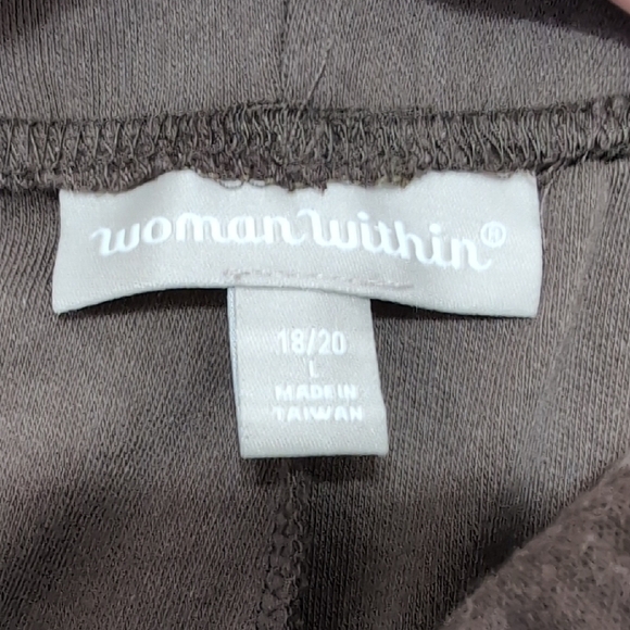 Woman Within | Brown Comfy Sweat Pants Joggers Size L - Picture 6 of 11